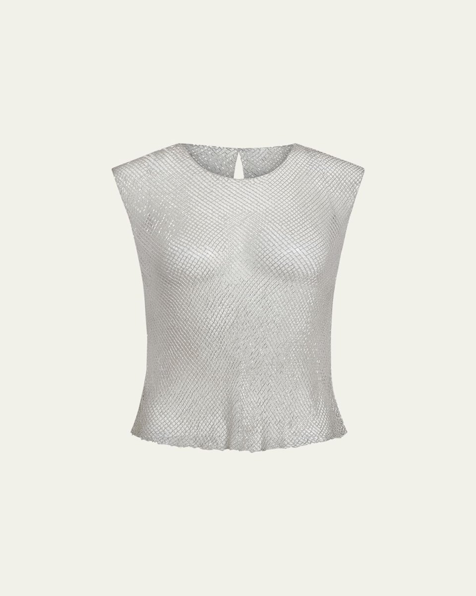 Chloe Woven Mesh Top